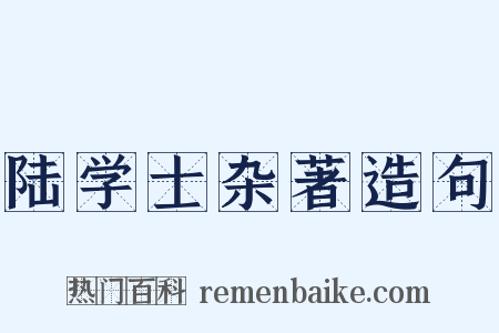 陆学士杂著造句是什么意思的图片